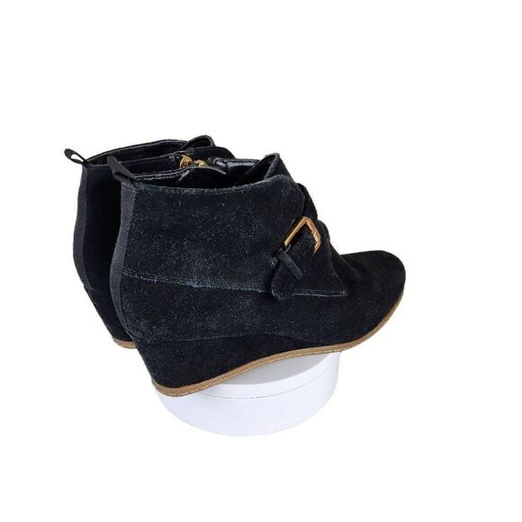 Franco Sarto Lamerosa Women’s Ankle Boots Monk Strap Black Suede, Size 8.5 - Picture 11 of 16